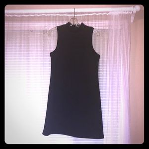 BCBG High-neck Sleeveless Black Shift Dress